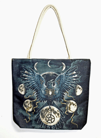 Sinister Wings Techno Jute Tote Bag